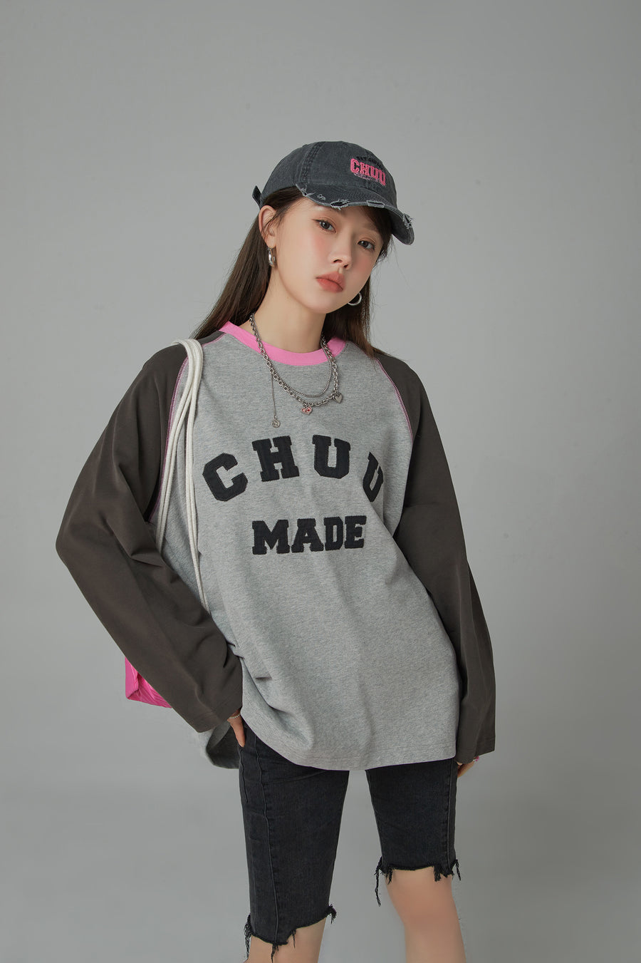 CHUU That Girl Raglan Round T-Shirt