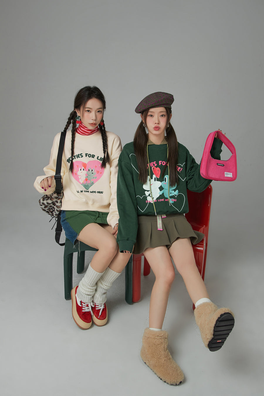 CHUU Tennis Frog Loose Fit Sweatshirt