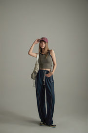 Wide-Leg Jogger Pants