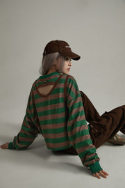 Stripe Loose Fit Sweatshirt