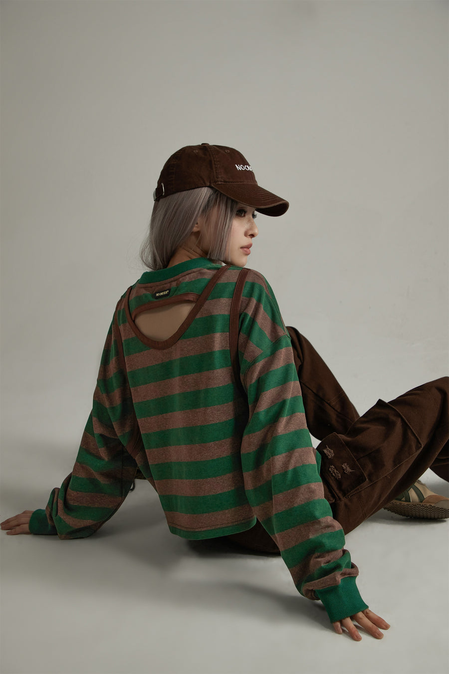 CHUU Stripe Loose Fit Sweatshirt