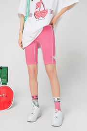 Color Matching Line Bermuda Shorts