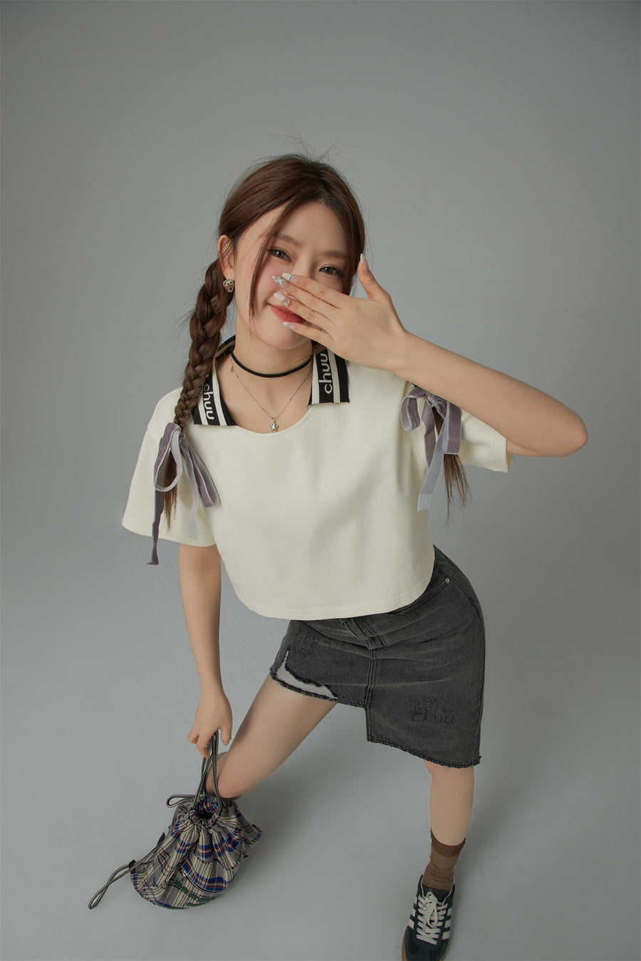 CHUU Chuu Lapel Loose Fit T-Shirt