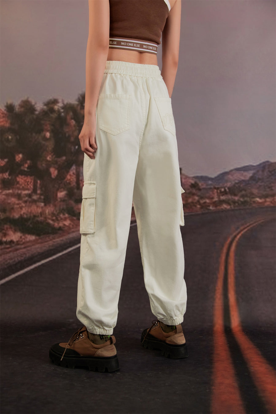 CHUU High Waist Jogger Casual Pants