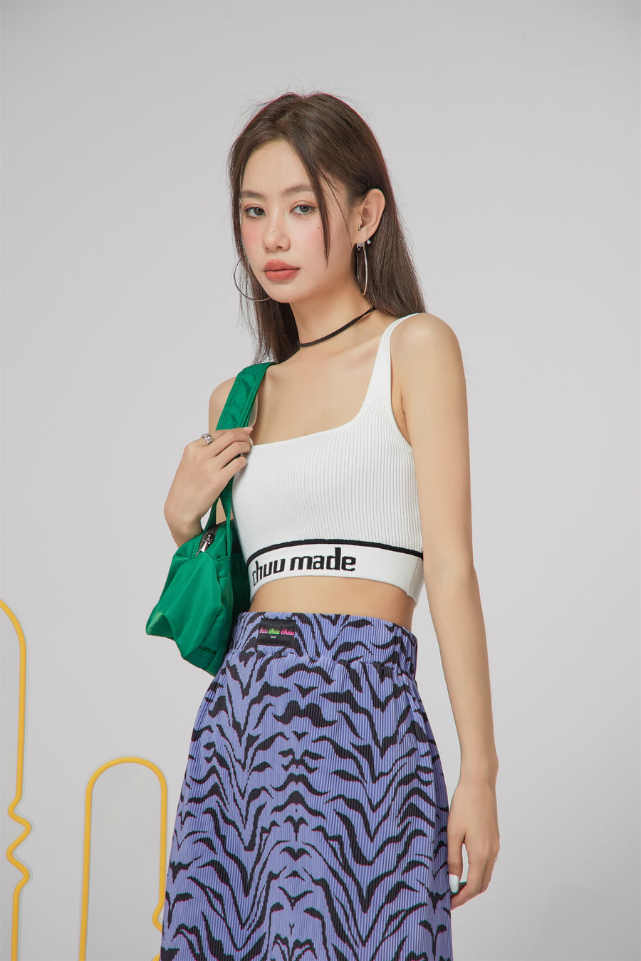 CHUU Chuu Made Ribbed Crop Sleeveless Top