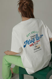 Made By Chuu Lettering Loose Fit T-Shirt