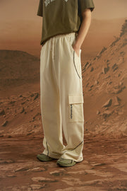 String Cargo Wide Pants