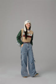 Downside Wide Denim Cargo Pants