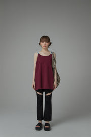 Size Doesnt Matter Straps Loose Fit Sleeveless Top