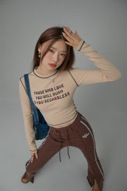 Those Who Love You Cropped Slim T-Shirt