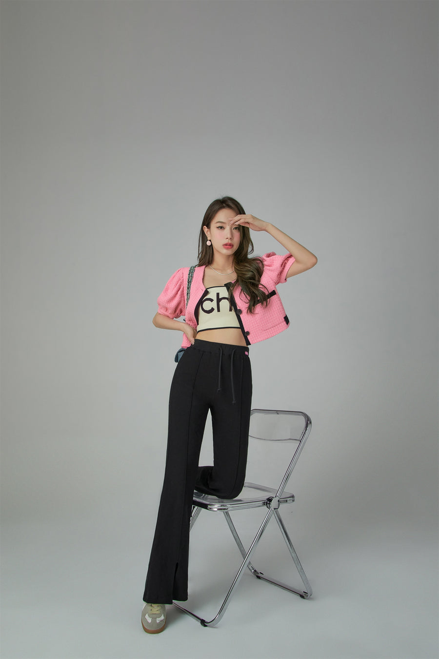 CHUU Bootcut Front Slit Jogger Pants