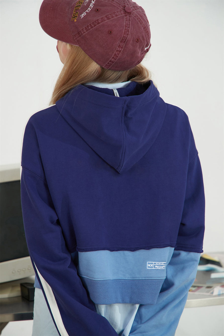 CHUU Button Color Overfit Hoodie