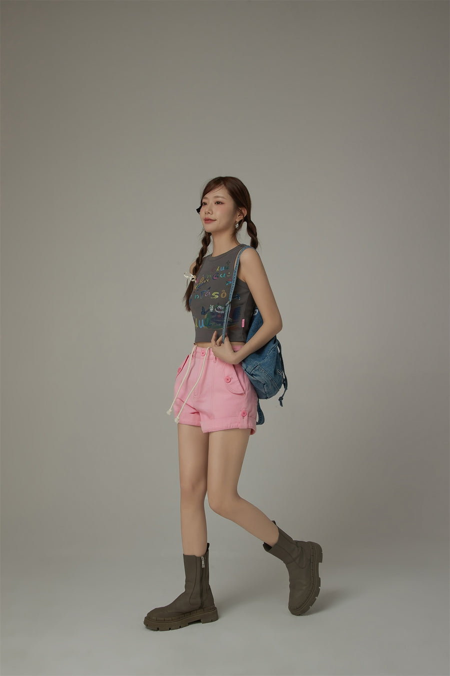 CHUU String Roll-Up Shorts