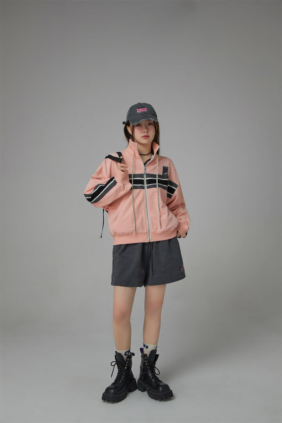 CHUU Through Time Zip-Up Loose-Fit Jacket