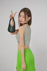 Cute Neckline Crop Sleeveless Top