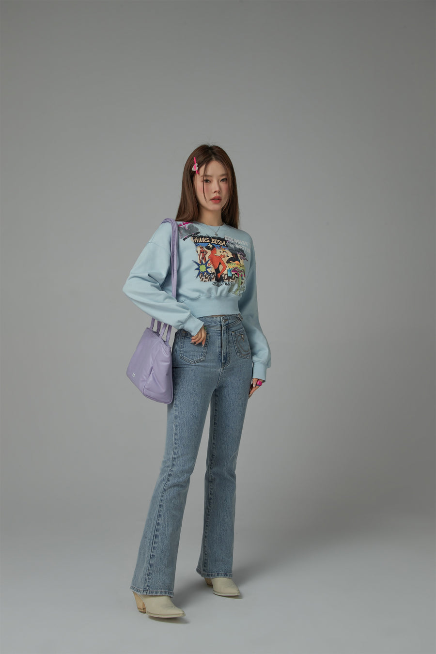 CHUU Sized Doesnt Matter Beach Day Printed Sweatshirt