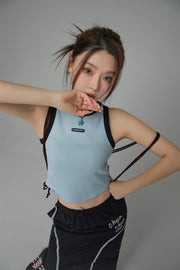 Color Slim Sleeveless Crop Top