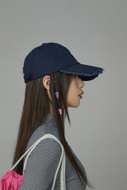 Raw Hem Ball Cap Hat