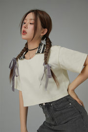 Chuu Lapel Loose Fit T-Shirt