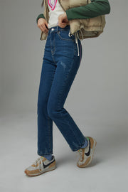 Heart Pocket Bootcut Denim Pants