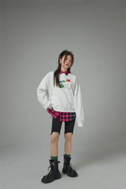 We Are In The Present Frog Logo Loose Fit Sweatshirt