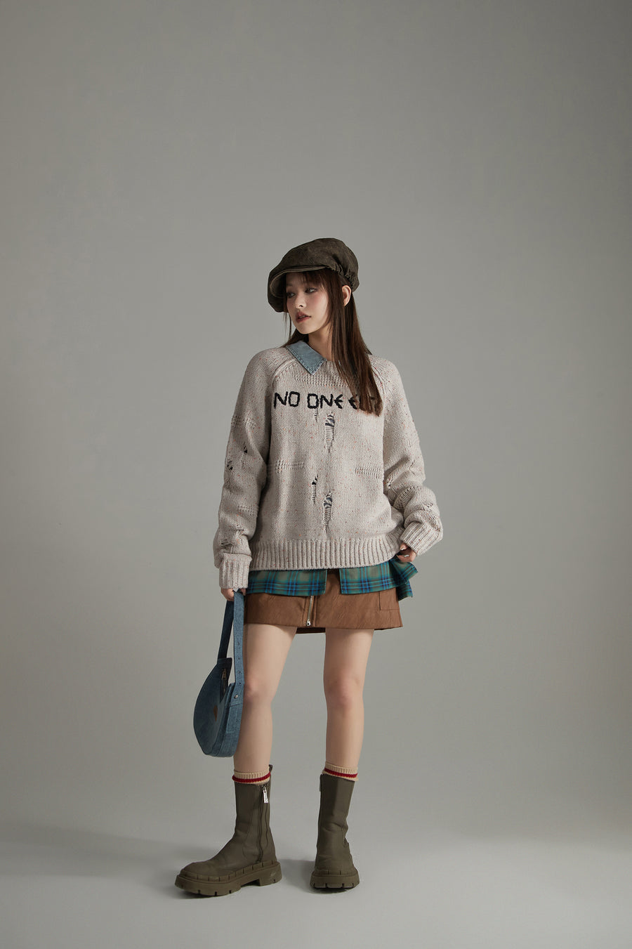 CHUU Raglan Oversize Knit Sweater