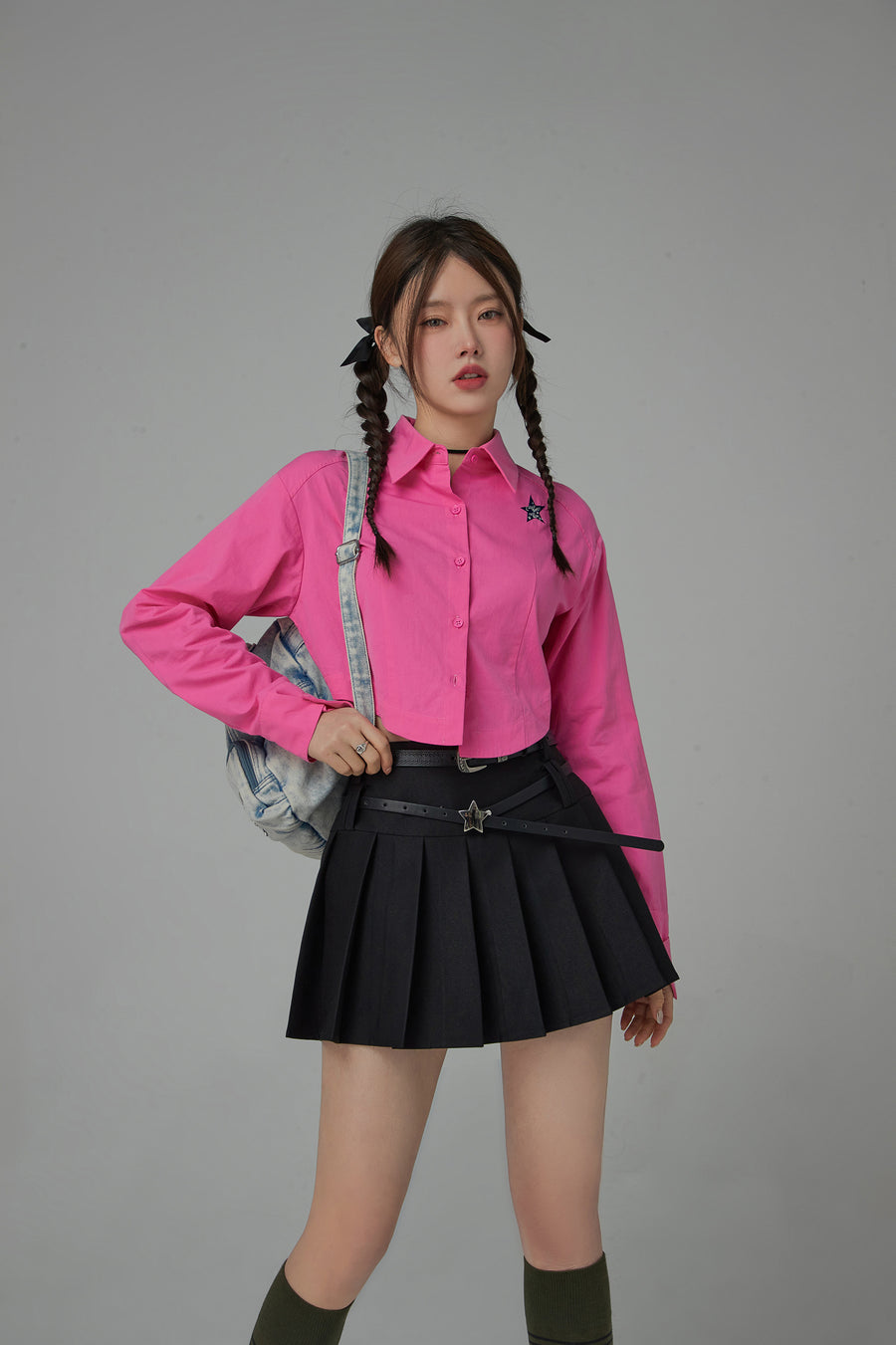 CHUU Pretty Darling A-Line Pleated Skirt