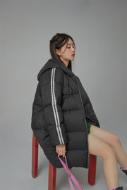 Duck Down Hooded Padded Coat