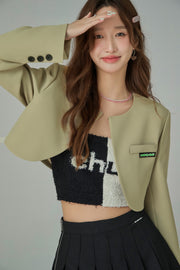 Unique Cropped Blazer Jacket