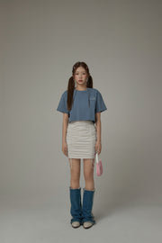 Colored By Chuu Printed Logo Cropped T-Shirt