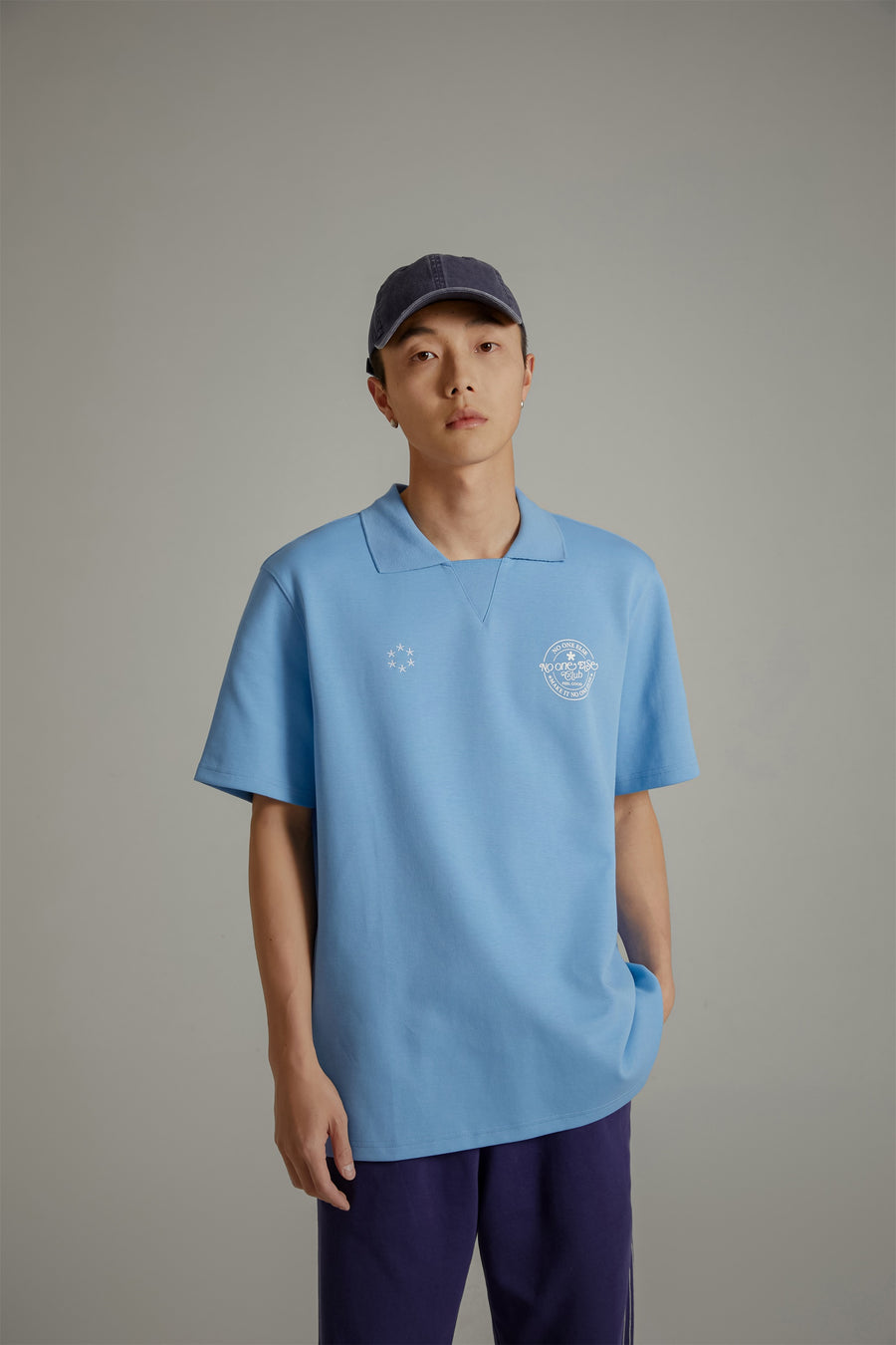 CHUU Star Circle Boxy Polo T-Shirt