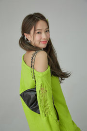 Let It Fall Off Shoulder Loose Knit Sweater