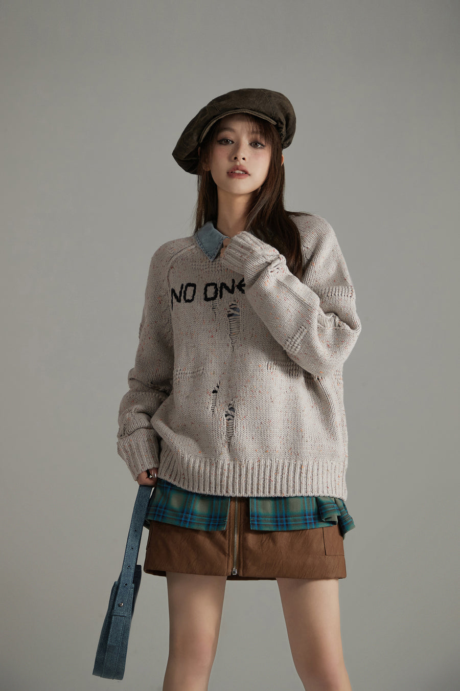 CHUU Raglan Oversize Knit Sweater