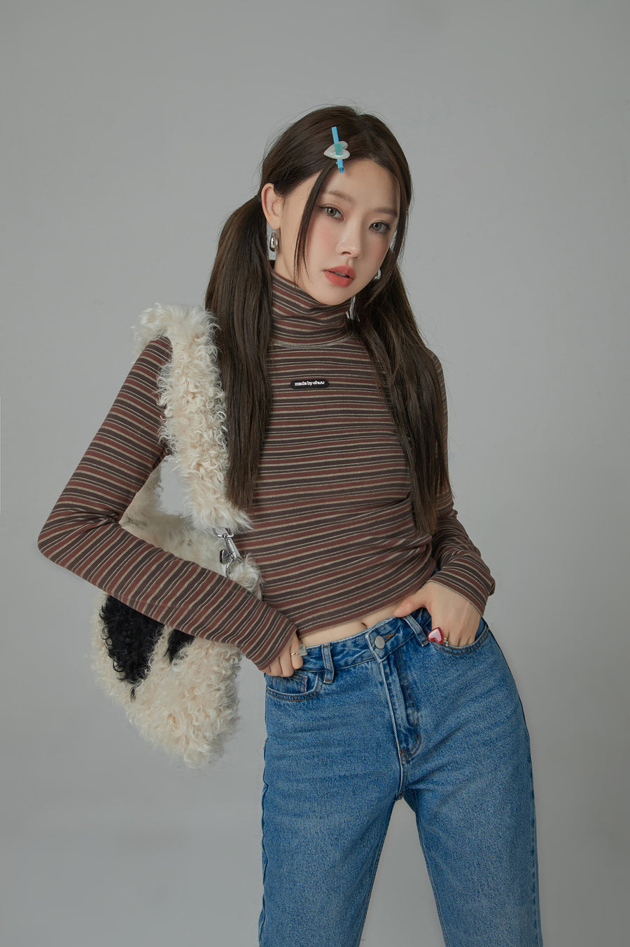 CHUU The Show Stopper Striped Polar T-Shirt