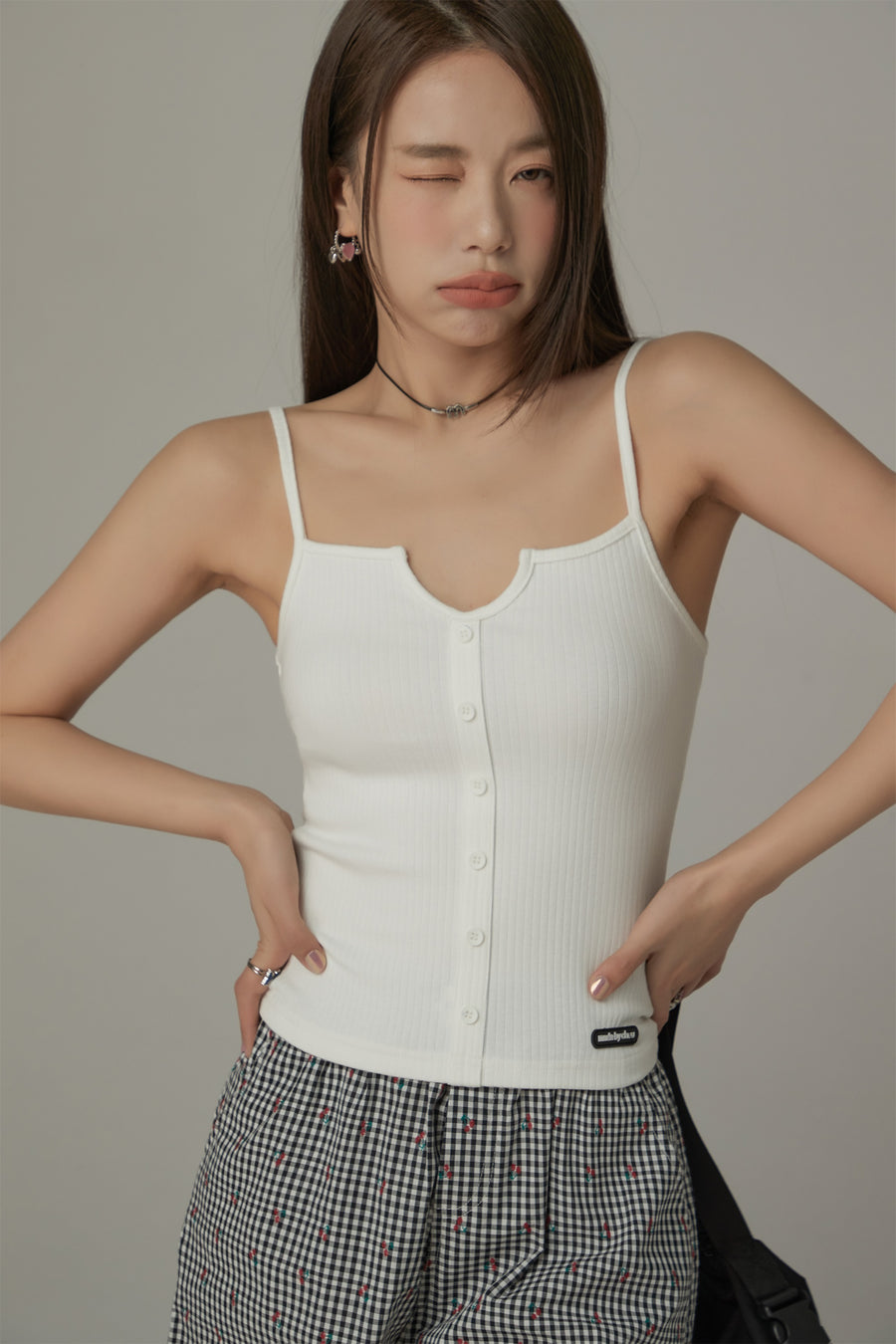 CHUU Slim Ribbed Top