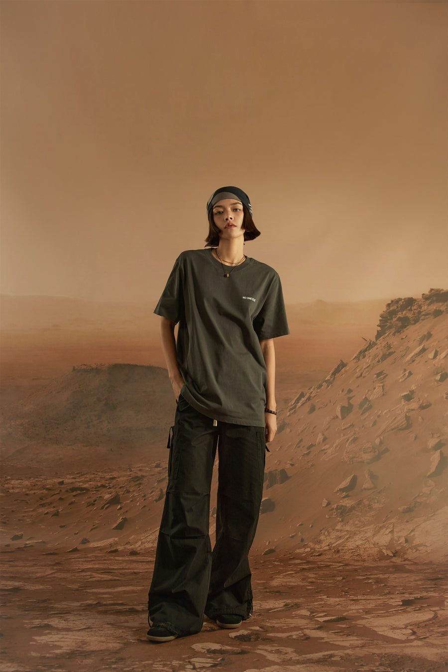 CHUU String Wide Cargo Pants