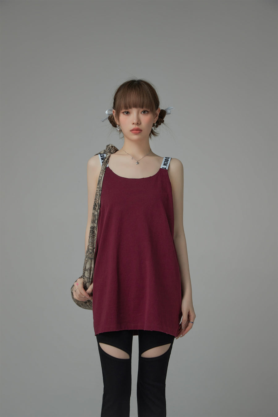 CHUU Size Doesnt Matter Straps Loose Fit Sleeveless Top