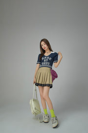Chuu Spirit V-Neck Cropped T-shirt