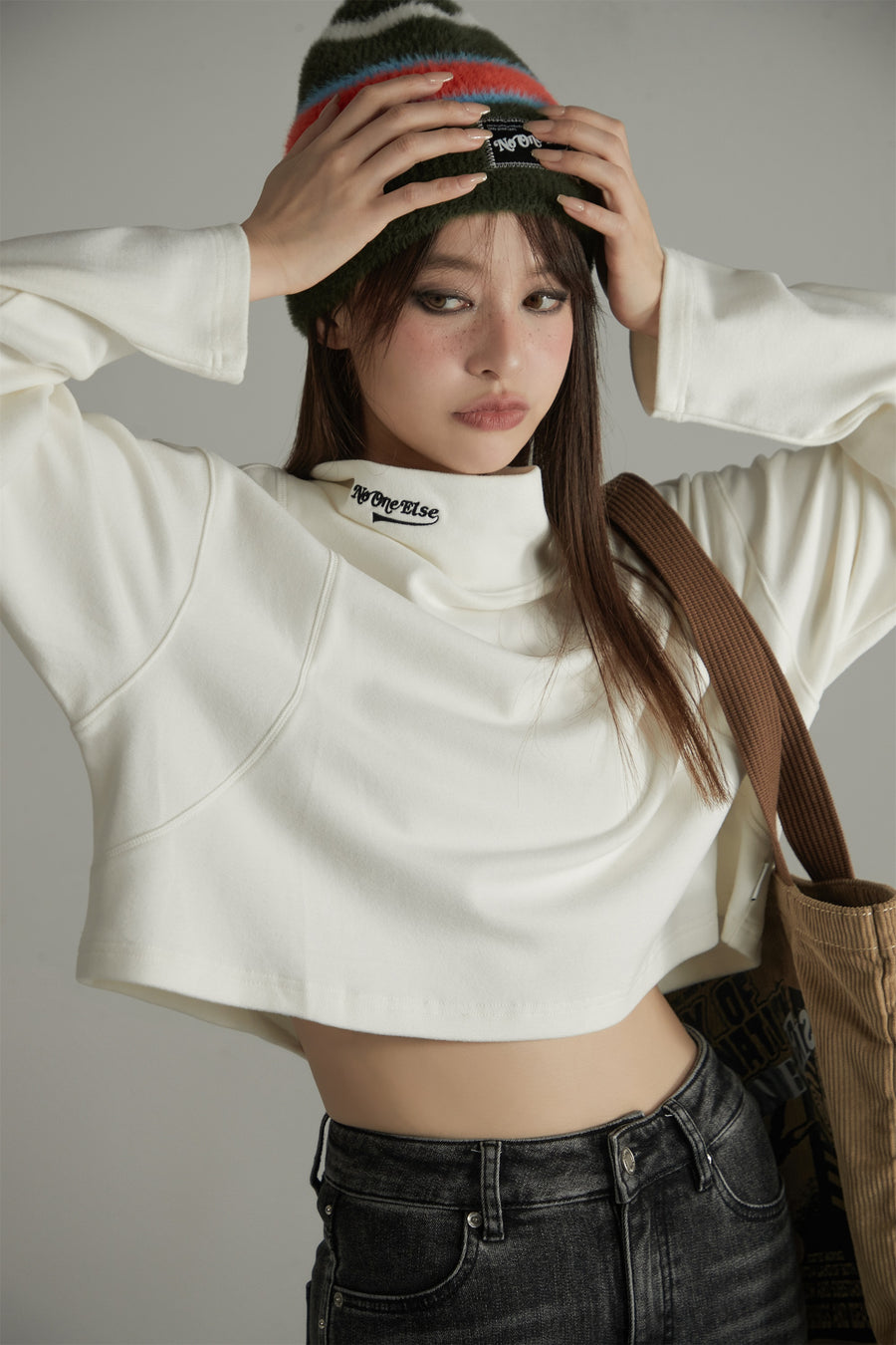 CHUU Wide Turtleneck Long-Sleeves Top