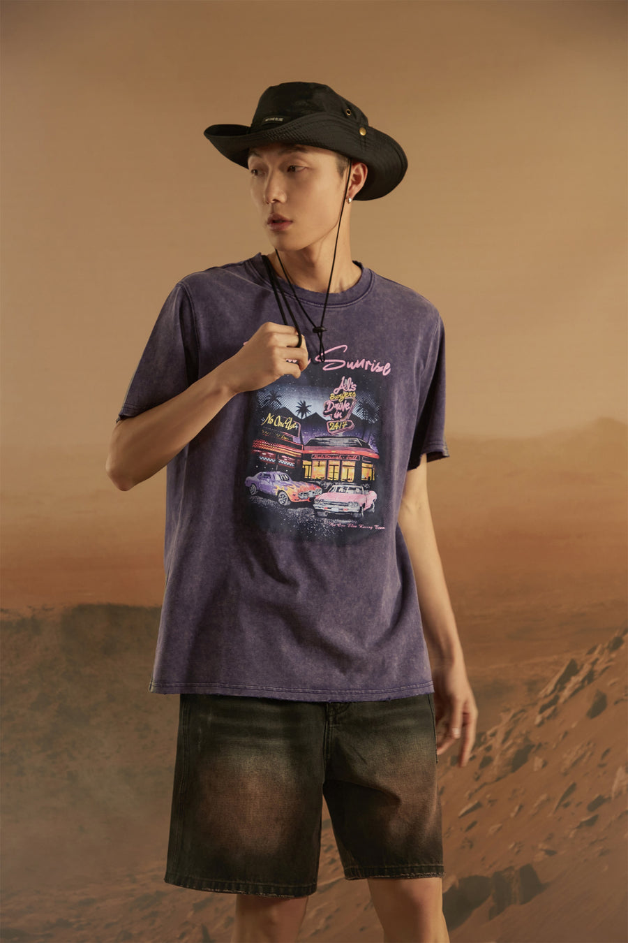 CHUU Tequila Sunrise Loose Fit T-Shirt