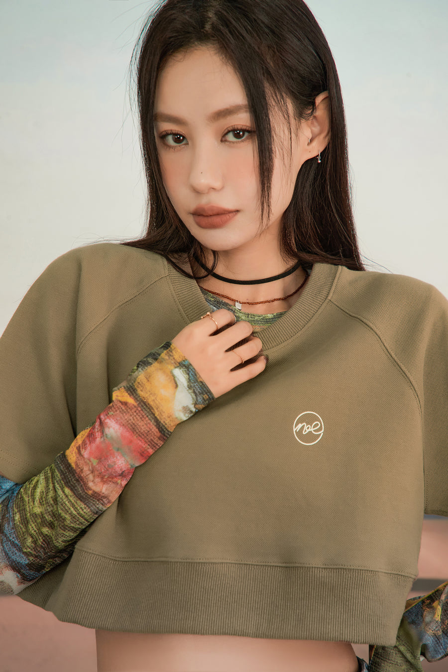 CHUU No Matter What Cropped Sweatshirt