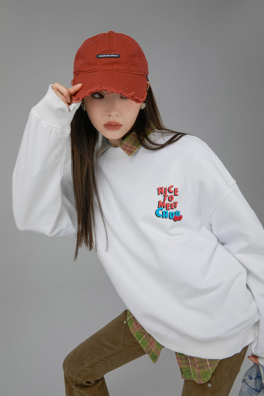 CHUU We Have Met Before Chuu Loose Fit Sweatshirt