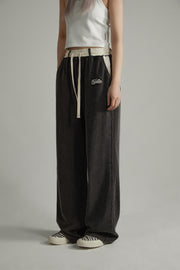 Waist String Wide Jogger Pants