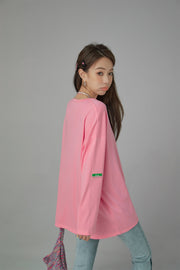 Side Slit Chuu Logo Loosefit Skater Top