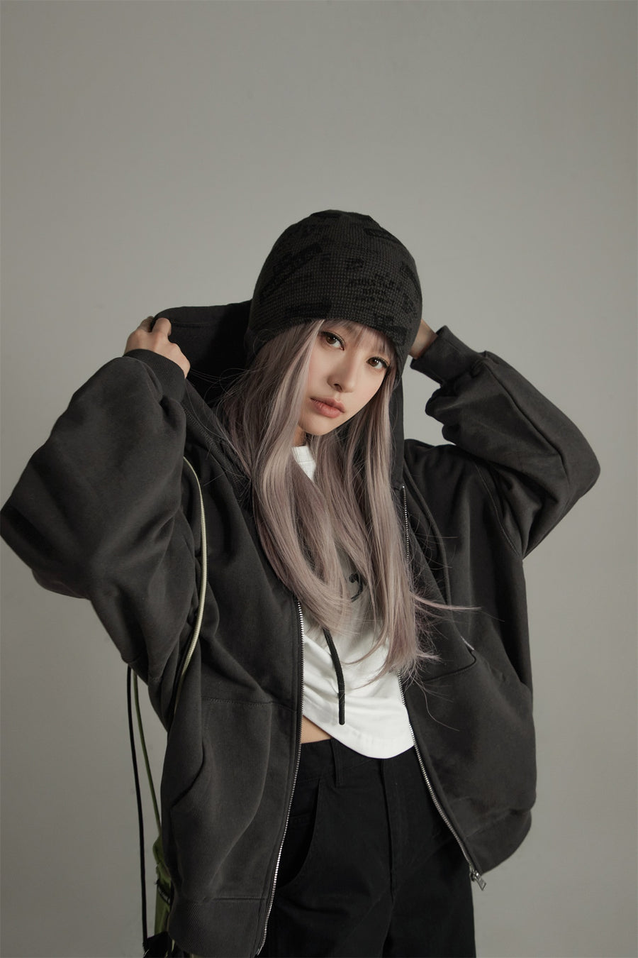 CHUU Daily Two-Way Zip-Up Hoodie