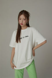 Made By Chuu Lettering Loose Fit T-Shirt