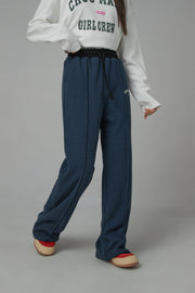 Wide-Leg Simple Jogger Pants