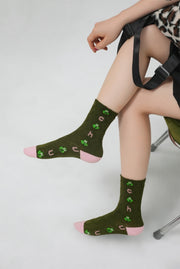 Lovely Fruit And Frog Ankle Socks