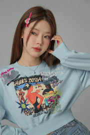Sized Doesnt Matter Beach Day Printed Sweatshirt