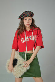 Sporty Chuu Logo Loose Fit Hoodie